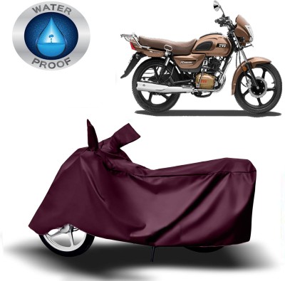 ROYAL AUTO MART Two Wheeler Cover for TVS(Radeon, Maroon)