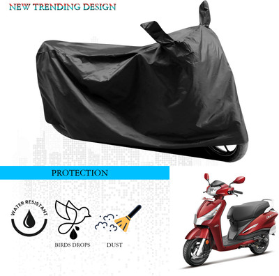 ANTHUB Waterproof Two Wheeler Cover for Hero(Duet 125CC, Black)