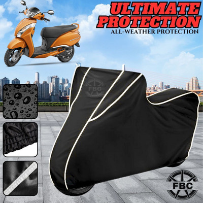 AUTOCAD Waterproof Two Wheeler Cover for TVS(Jupiter, Black)