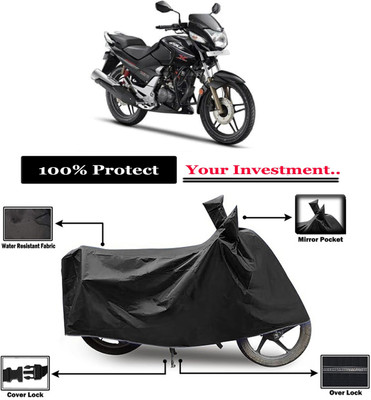 Amexride Two Wheeler Cover for Hero(CBZ Extreme, Black)
