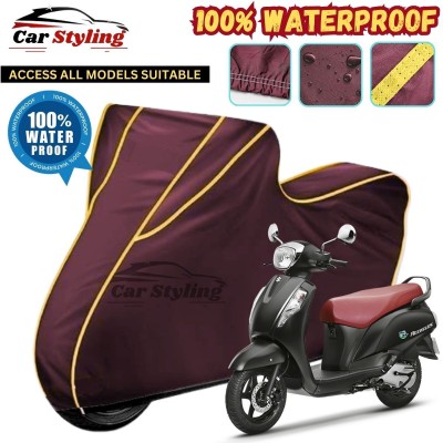 Car Styling Waterproof Two Wheeler Cover for Suzuki(Access, Maroon, Yellow)