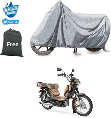 CODOKI Waterproof Two Wheeler Cover for TVS(XL 100 Heavy Duty, Silver)