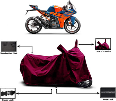 Amexride Two Wheeler Cover for KTM(RC 390 BS6, Maroon)