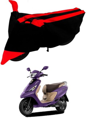 Genipap Two Wheeler Cover for TVS(Scooty Zest 110, Black, Red)