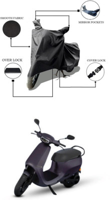 RAQTRO Waterproof Two Wheeler Cover for Ola(Electric Scooter, Black)