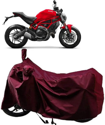PEDALUP Waterproof Two Wheeler Cover for Ducati, Universal For Bike(Hypermotard 939, Maroon)
