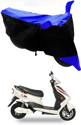 Furious3D Two Wheeler Cover for Okinawa(R30 electric scooter, Blue, Black)