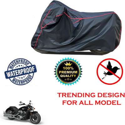 THE REAL ARV Waterproof Two Wheeler Cover for Indian(Scout, Black)
