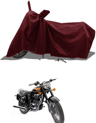 AESTRYD Two Wheeler Cover for Royal Enfield(Bullet 350, Maroon)