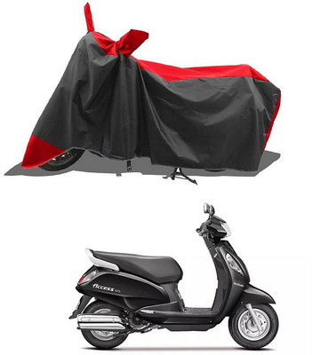 PAGORA Waterproof Two Wheeler Cover for Suzuki(Access 125, Red, Black)