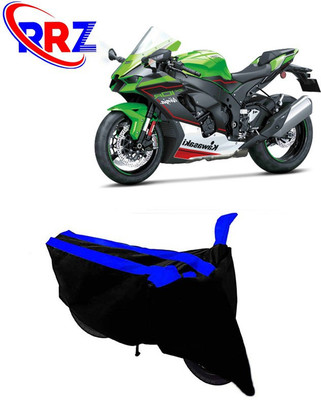 RRZ Waterproof Two Wheeler Cover for Kawasaki(Ninja ZX-10R, Black, Blue)
