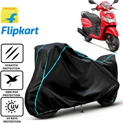 KroniX Waterproof Two Wheeler Cover for Hero(Pleasure, Black, Blue)