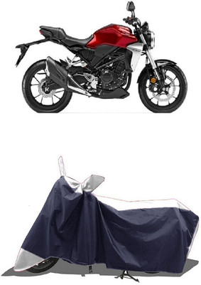 SUGASHRI Waterproof Two Wheeler Cover for Honda(CB300R, White, Blue)