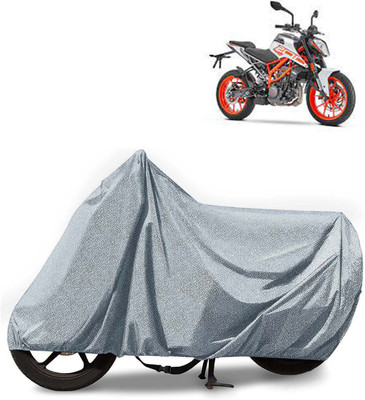 Kingsway Waterproof Two Wheeler Cover for KTM(Duke 200, Silver)