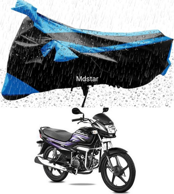 DeepShakshi AUTOMOTIVE Waterproof Two Wheeler Cover for Hero(Super Splendor, Blue, Black)