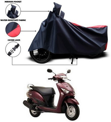 DeepShakshi AUTOMOTIVE Two Wheeler Cover for Yamaha(Alpha, Red, Black)