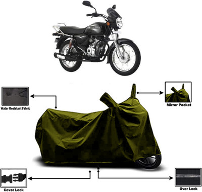 Amexride Two Wheeler Cover for Bajaj(Boxer, Green)