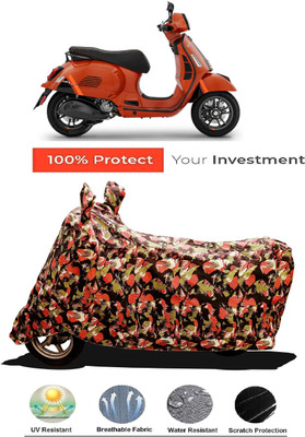 Amexride Two Wheeler Cover for Vespa(GTS Super 300, Multicolor)