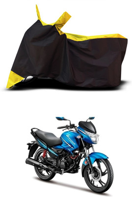 VESMEI Two Wheeler Cover for Hero(Glamour i3s BS6, Yellow)
