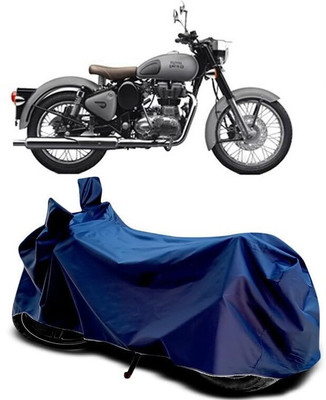 DeepShakshi AUTOMOTIVE Two Wheeler Cover for Royal Enfield(Classic Gunmetal, Blue)