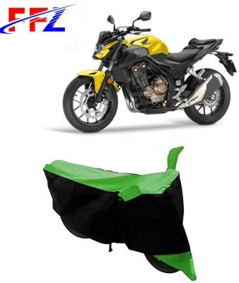 FFZ Two Wheeler Cover for Honda(CB 500, Black, Green)