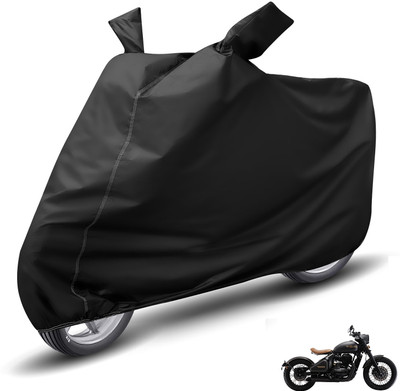 MOCKHE Waterproof Two Wheeler Cover for JAWA(Perak, Black)