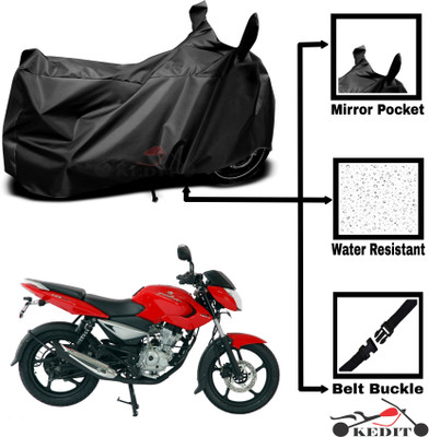 KEDIT Two Wheeler Cover for Bajaj(Pulsar 135 LS DTS-i, Black)