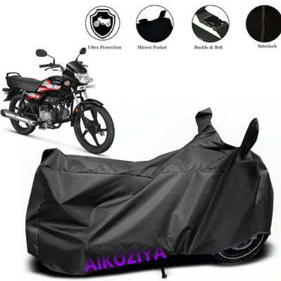 AIKOZIYA Waterproof Two Wheeler Cover for Hero(HF Deluxe, Black)