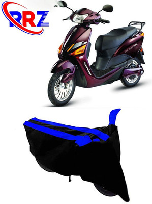 RRZ Waterproof Two Wheeler Cover for Hero Electric(Electric Optima Plus, Black, Blue)
