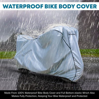 CITYVEGI Two Wheeler Cover for Bajaj(Pulsar 220 DTS-i, Silver, Black)