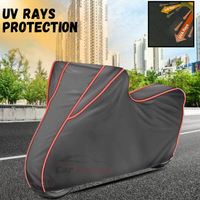 Car Styling Waterproof Two Wheeler Cover for Bajaj(Pulsar 250, Maroon, Black)