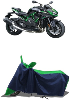 SUGASHRI Waterproof Two Wheeler Cover for Kawasaki(ZH2 BS6, Green, Blue)