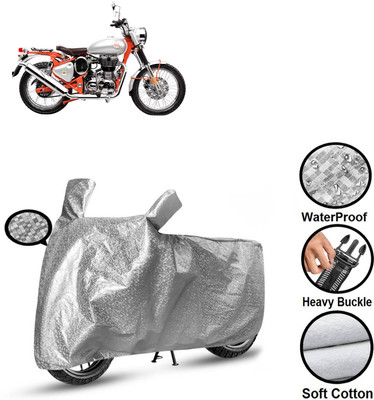 CODOKI Waterproof Two Wheeler Cover for Royal Enfield(Bullet Trials 500, Silver)