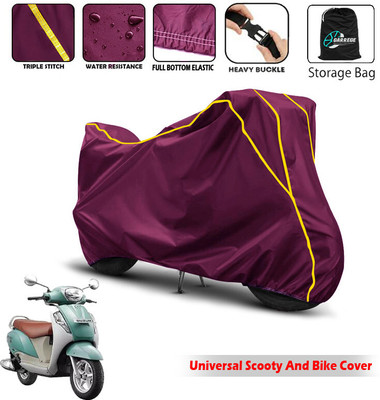 AUTOBIRSA Two Wheeler Cover for Suzuki(Access 125, Maroon)