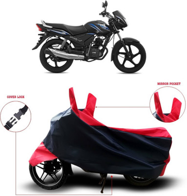 KEDIT Two Wheeler Cover for TVS(Star City, Red)