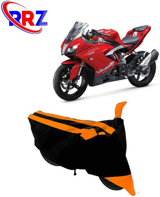 RRZ Waterproof Two Wheeler Cover for TVS(Apache RR 310, Black, Orange)