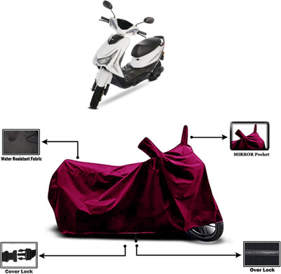 Amexride Two Wheeler Cover for Ampere(Reo Elite BS6, Maroon)