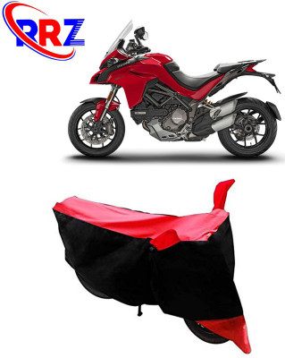 RRZ Waterproof Two Wheeler Cover for Ducati(Multistrada 1260, Black, Red)