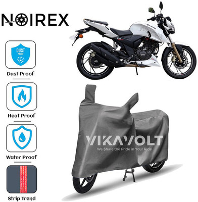 NOIREX Two Wheeler Cover for TVS(Apache RTR 200 4V, Grey)