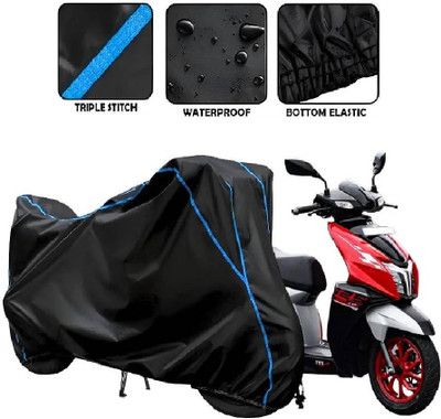 DeepShakshi AUTOMOTIVE Waterproof Two Wheeler Cover for TVS(NTORQ, Black)