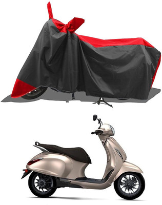 KEDIT Two Wheeler Cover for Bajaj(Urbanite Chetak, Red)