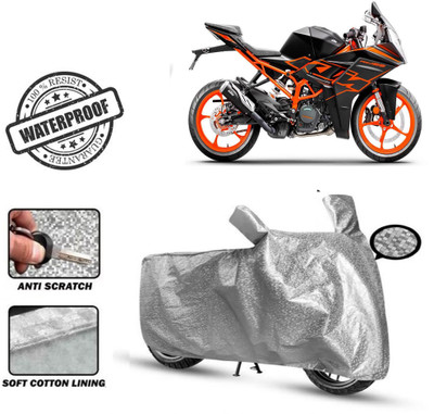 Autoinnovation Waterproof Two Wheeler Cover for KTM(RC 125, Silver)