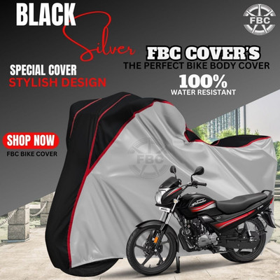 FBC Waterproof Two Wheeler Cover for Hero(Super Splendor, Black)