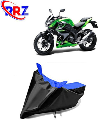 RRZ Waterproof Two Wheeler Cover for Kawasaki(Z250, Black, Blue)