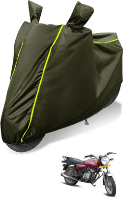 Auto Hub Waterproof Two Wheeler Cover for Bajaj(Boxer AT, Green)