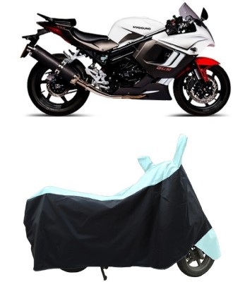 Coxtor Waterproof Two Wheeler Cover for Hyosung(GT650R, White, Black)