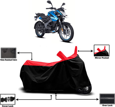 Amexride Two Wheeler Cover for Bajaj(Pulsar NS125 BS6, Red)