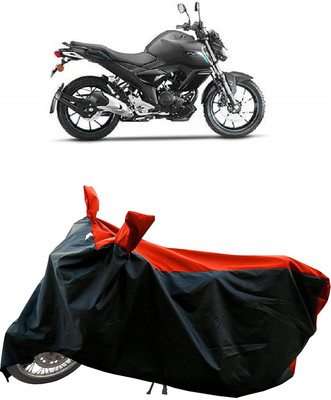 KEDIT Two Wheeler Cover for Yamaha(FZ S FI (V 2.0), Red, Black)