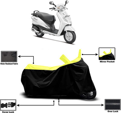 Amexride Two Wheeler Cover for Hero(Duet VX 110CC BS6, Yellow)