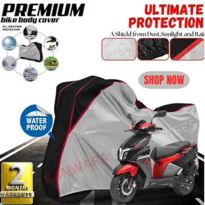 Shiv Kanha Waterproof Two Wheeler Cover for TVS(Ntorq 125, Silver)